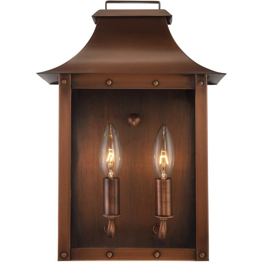 Manchester 2-Light Copper Patina Pocket Wall Light