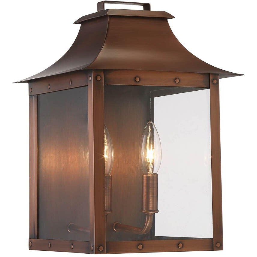 Manchester 2-Light Copper Patina Pocket Wall Light
