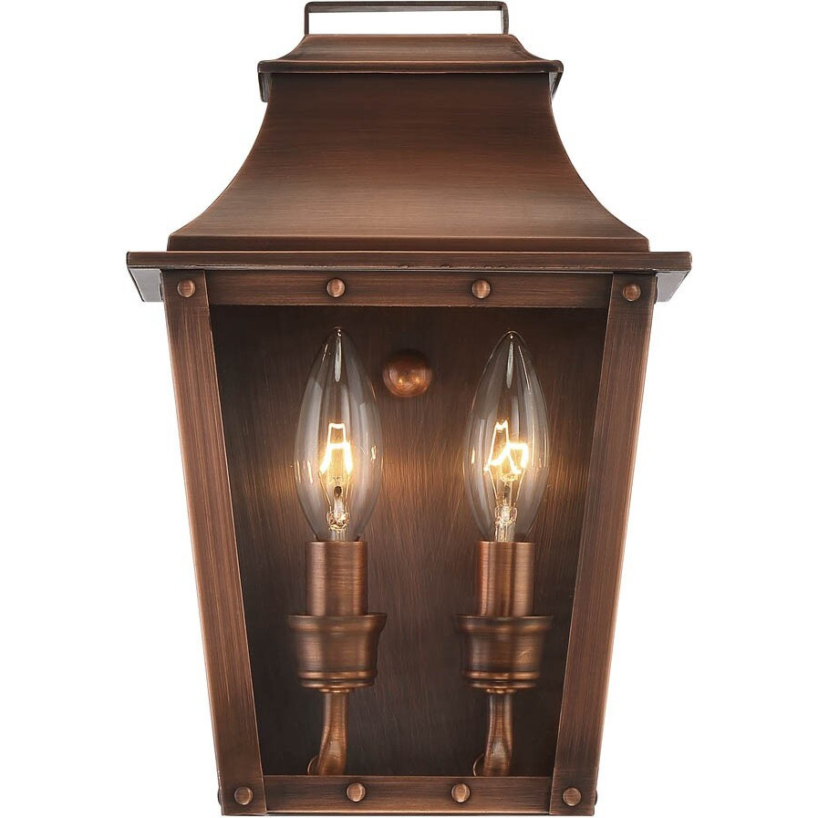 Coventry 2-Light Copper Patina Pocket Wall Light