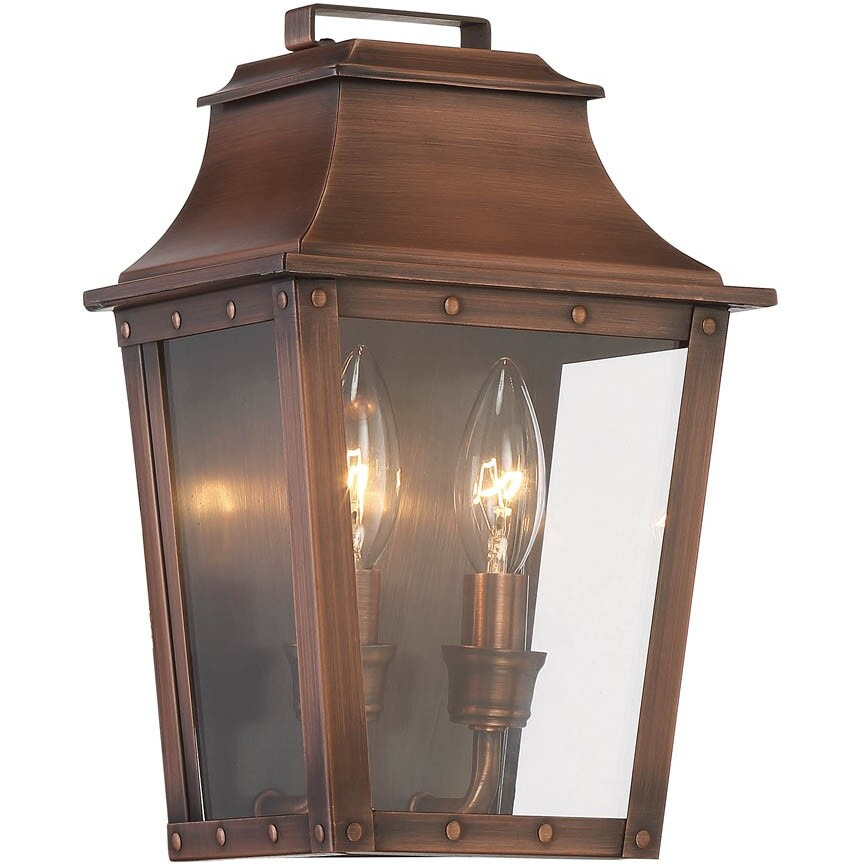 Coventry 2-Light Copper Patina Pocket Wall Light