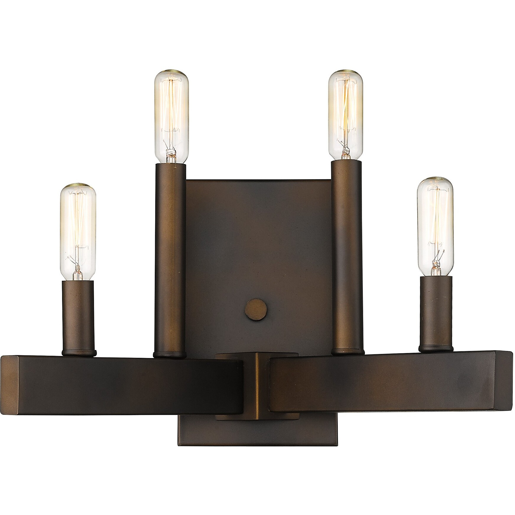 Four Light Bronze Metal Vintage Wall Sconce