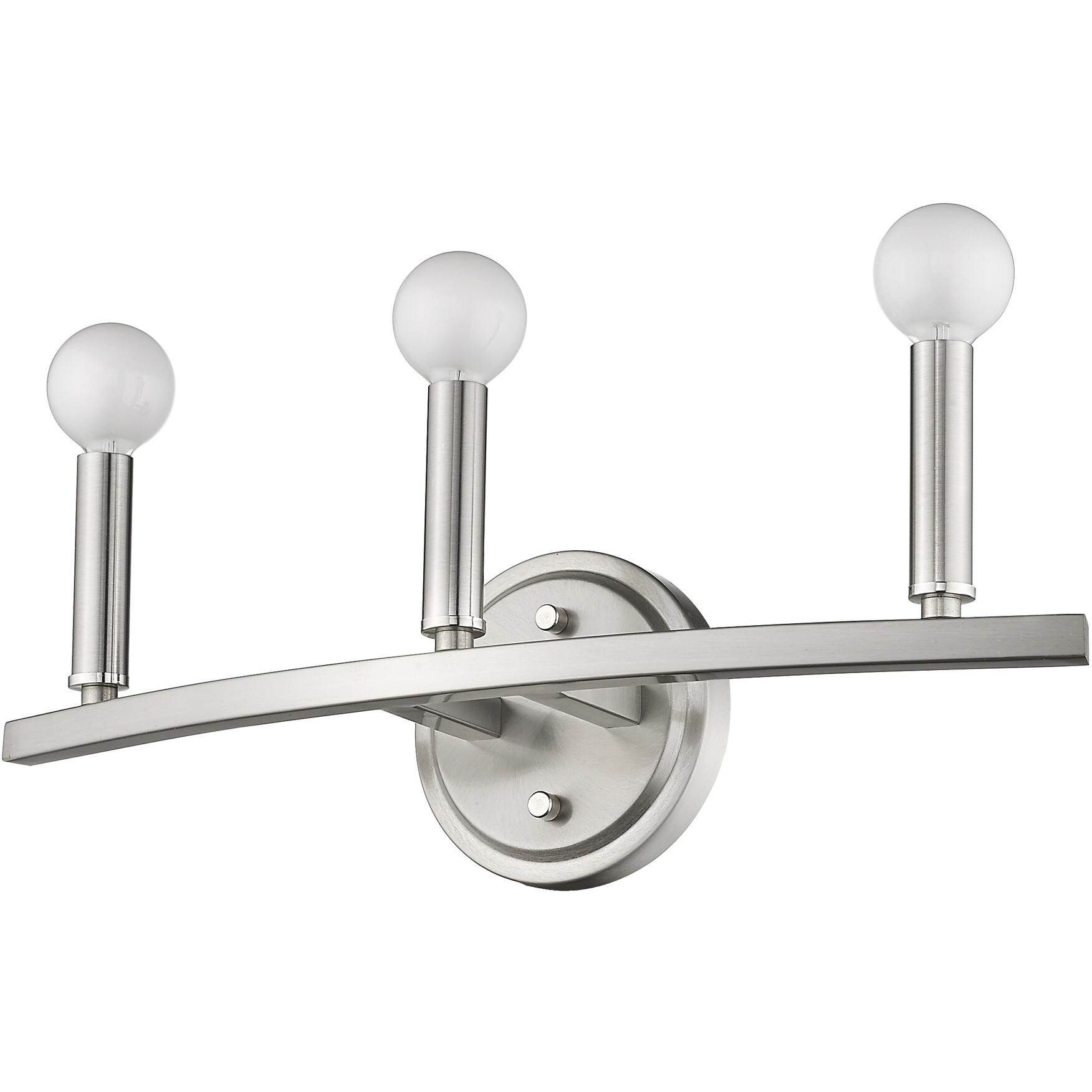 Three Light Silver Wall Sconce