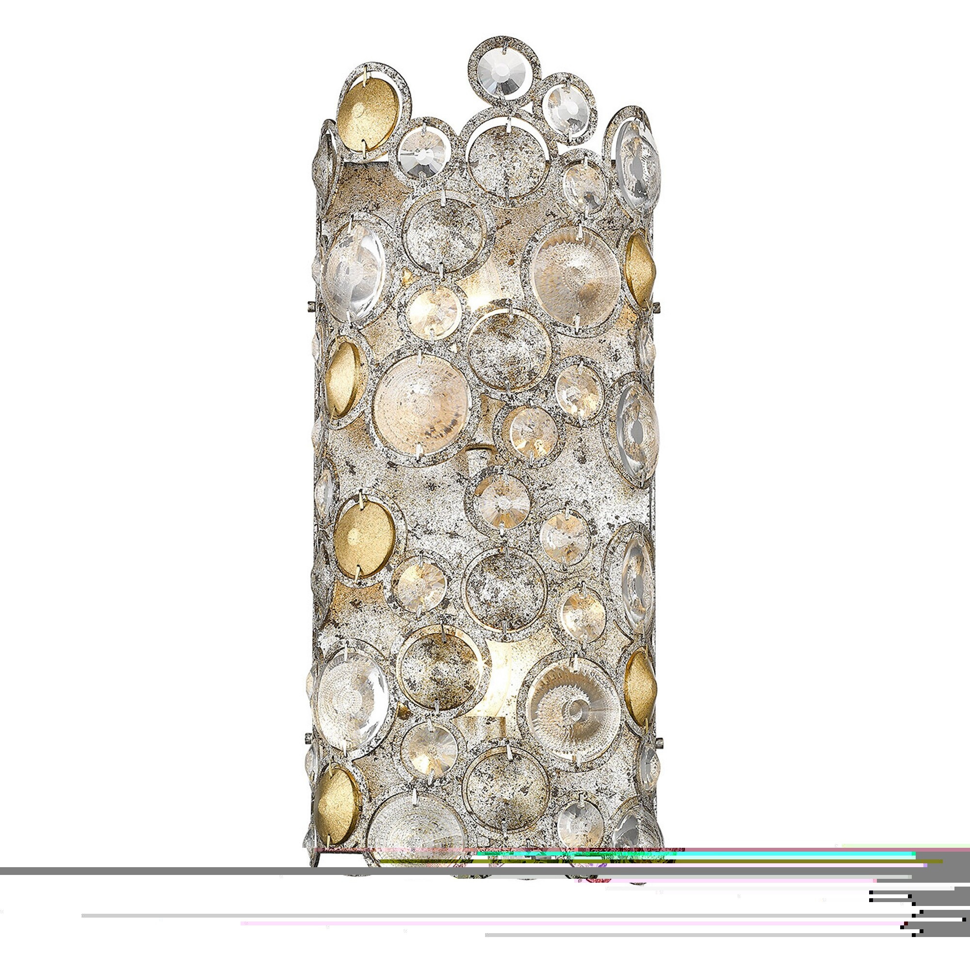 Vitozzi 2-Light Antique Silver Leaf Sconce
