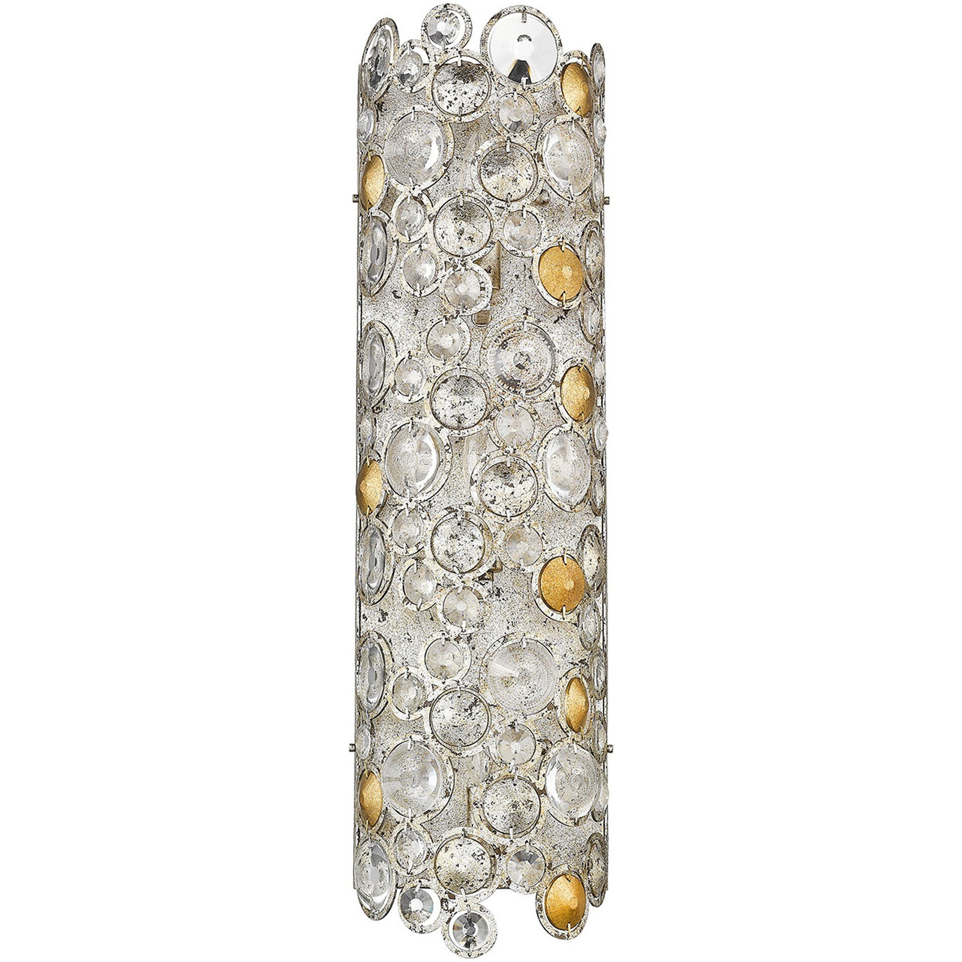 Vitozzi 3-Light Antique Silver Leaf Sconce