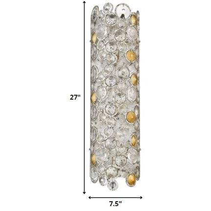 Vitozzi 3-Light Antique Silver Leaf Sconce