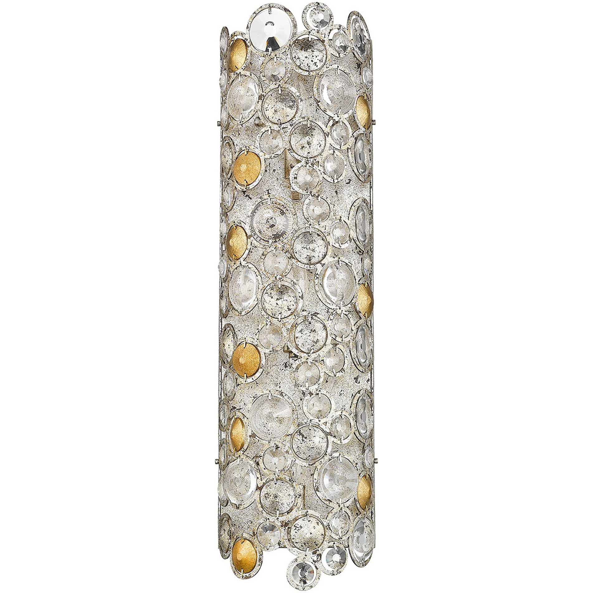 Vitozzi 3-Light Antique Silver Leaf Sconce