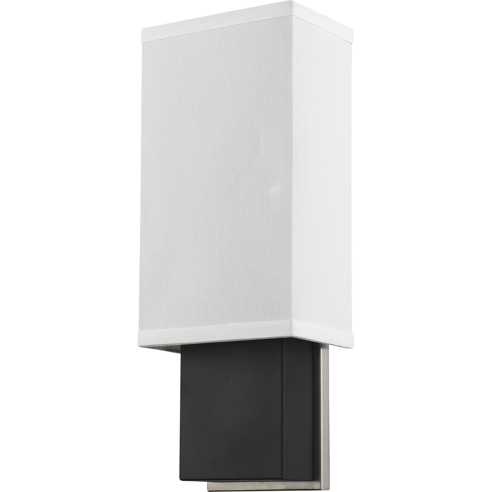 Rectangular Wall Sconce With Linen Fabric Shade