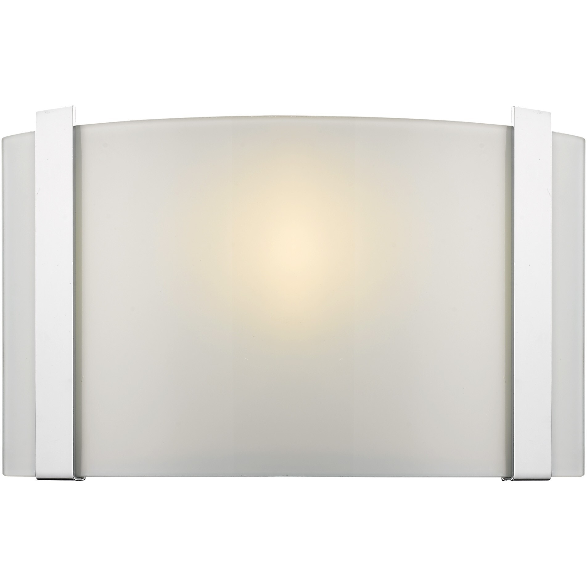 Polished Chrome Wall Sconce With Frosted Glass Shade