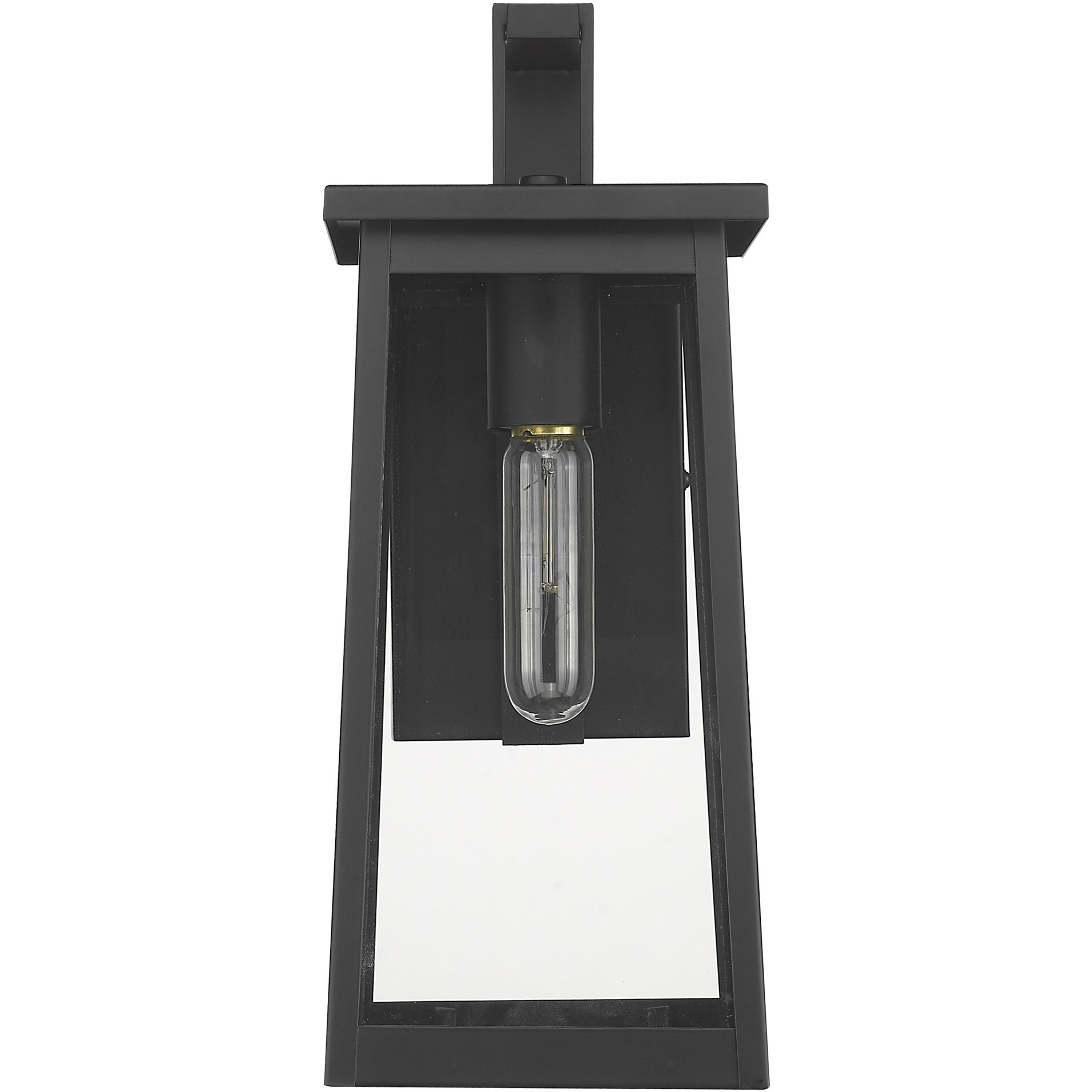 Black Contempo Elongated Outdoor Wall Light