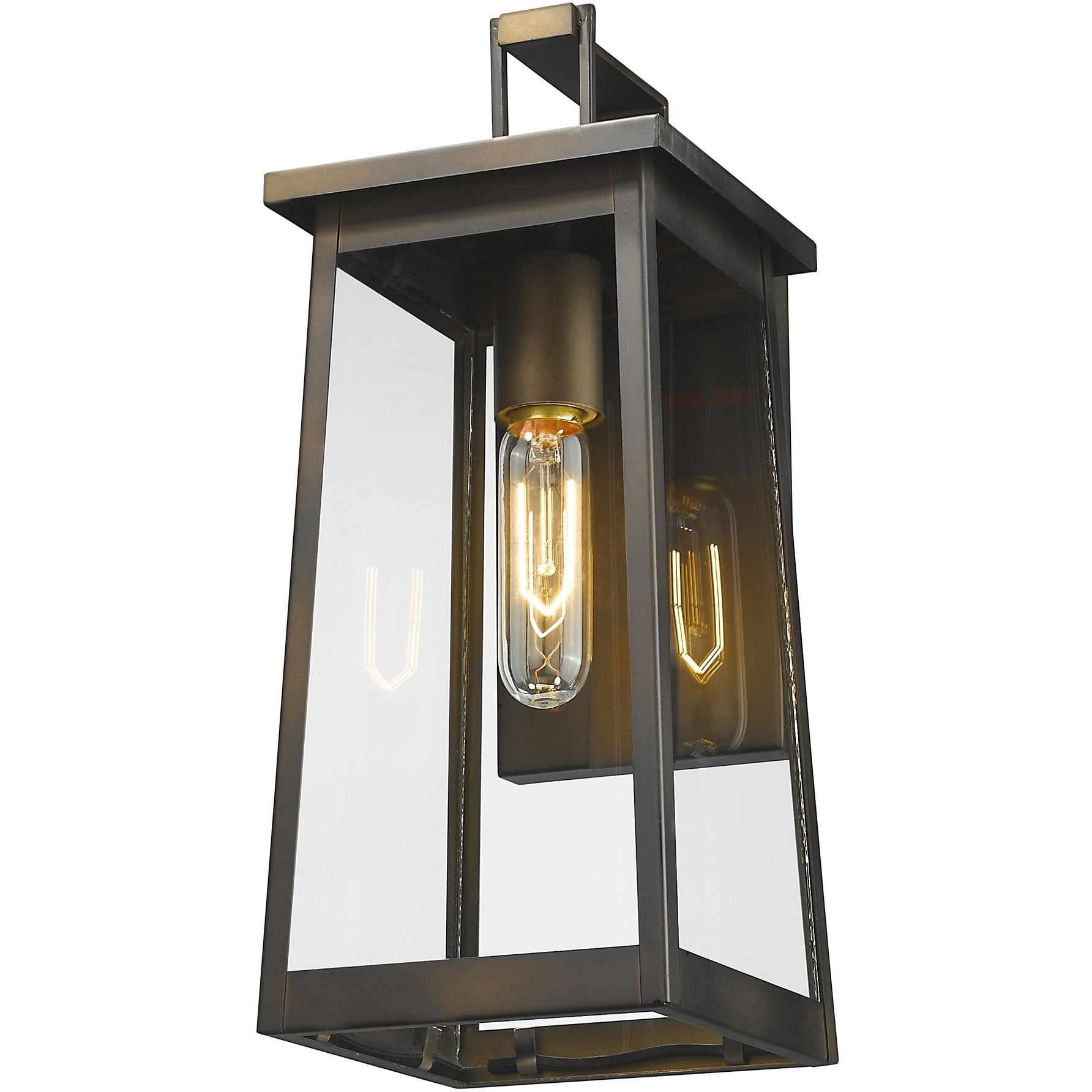 Burnished Bronze Contempo Elongated Outdoor Wall Light