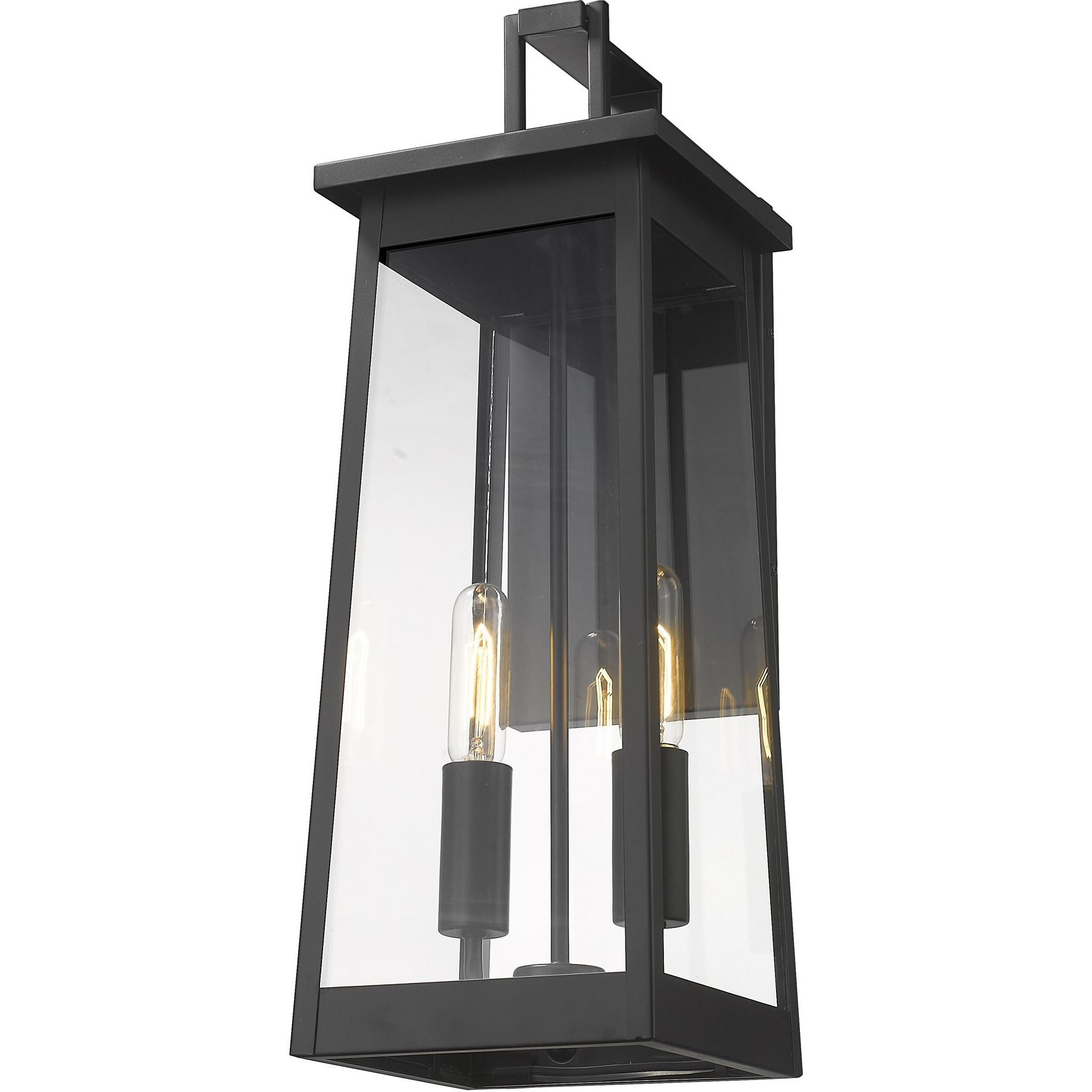 Alden 2-Light Matte Black Wall Light