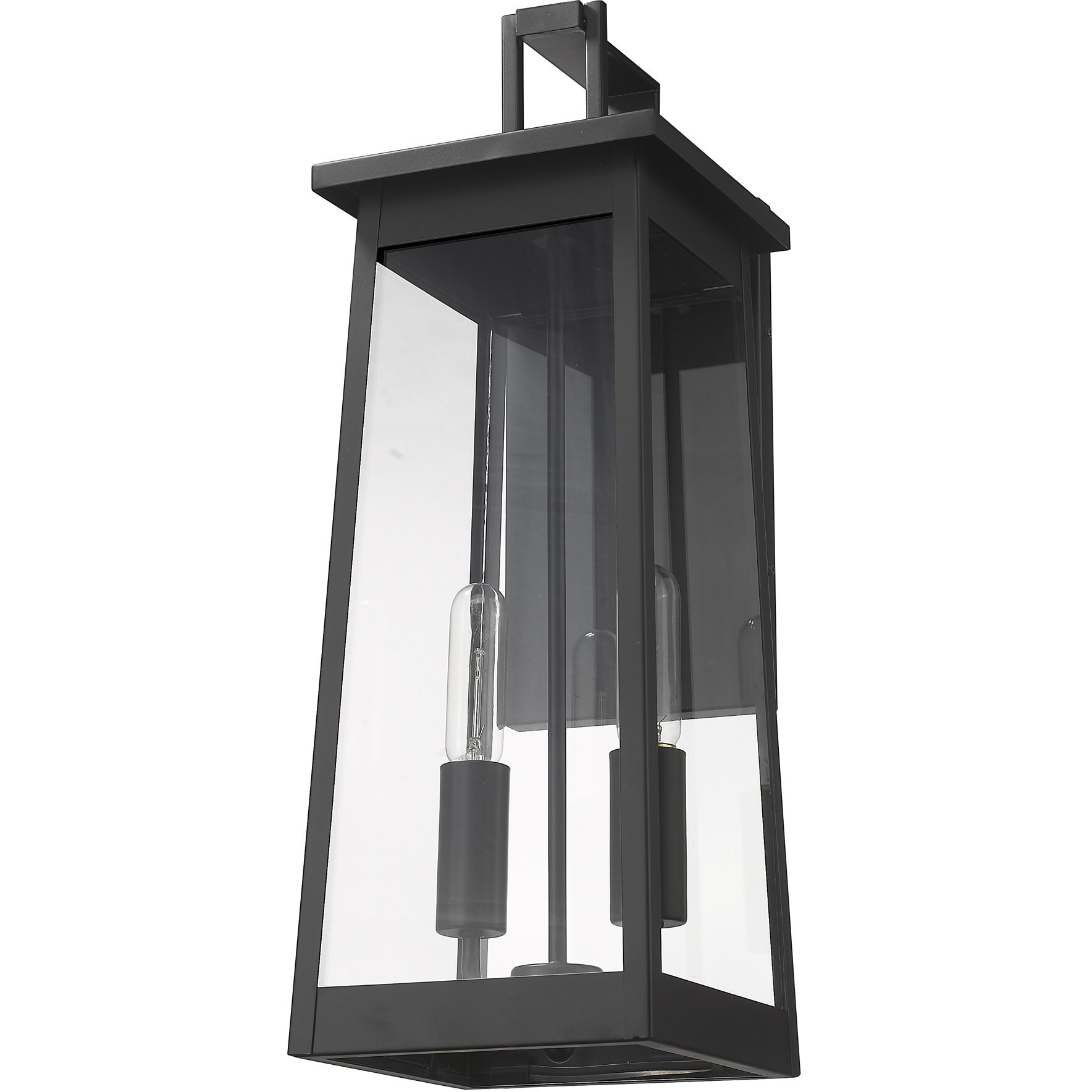 Alden 2-Light Matte Black Wall Light
