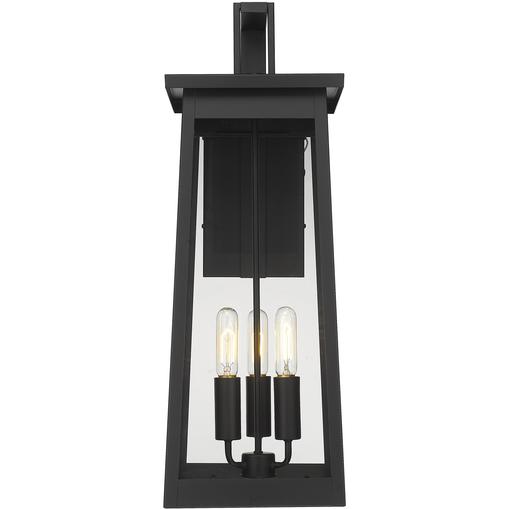 Alden 3-Light Matte Black Wall Light
