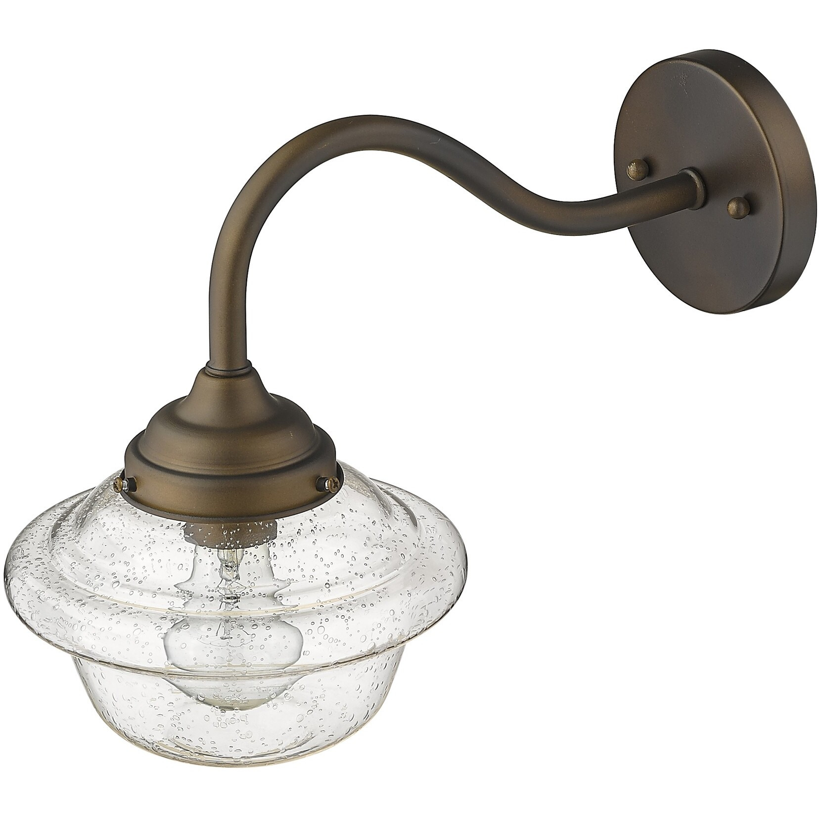 Burnished Bronze Vintage Schoolhouse Outdoor Wall Light