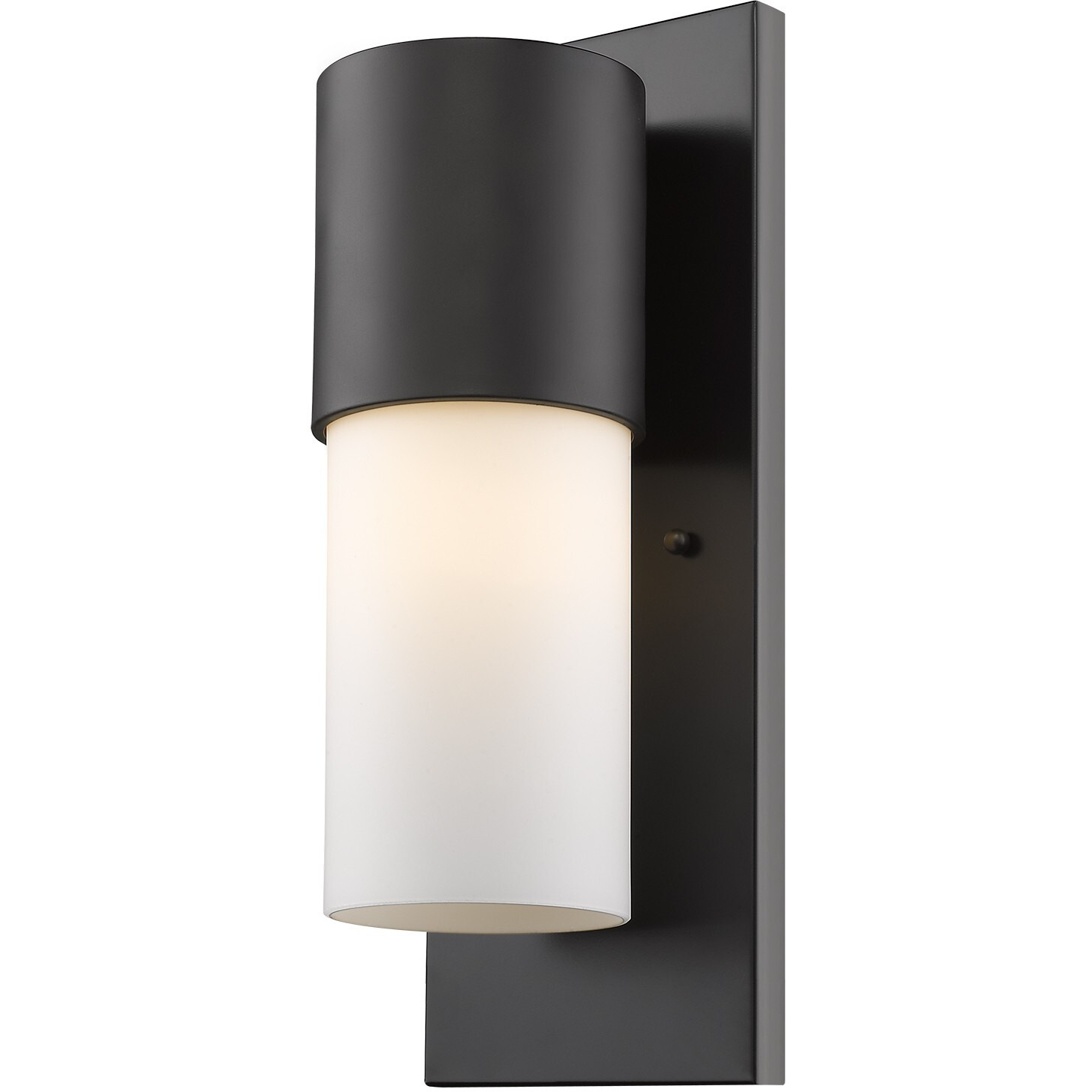 Contemporary Antique Bronze And White Wall Light