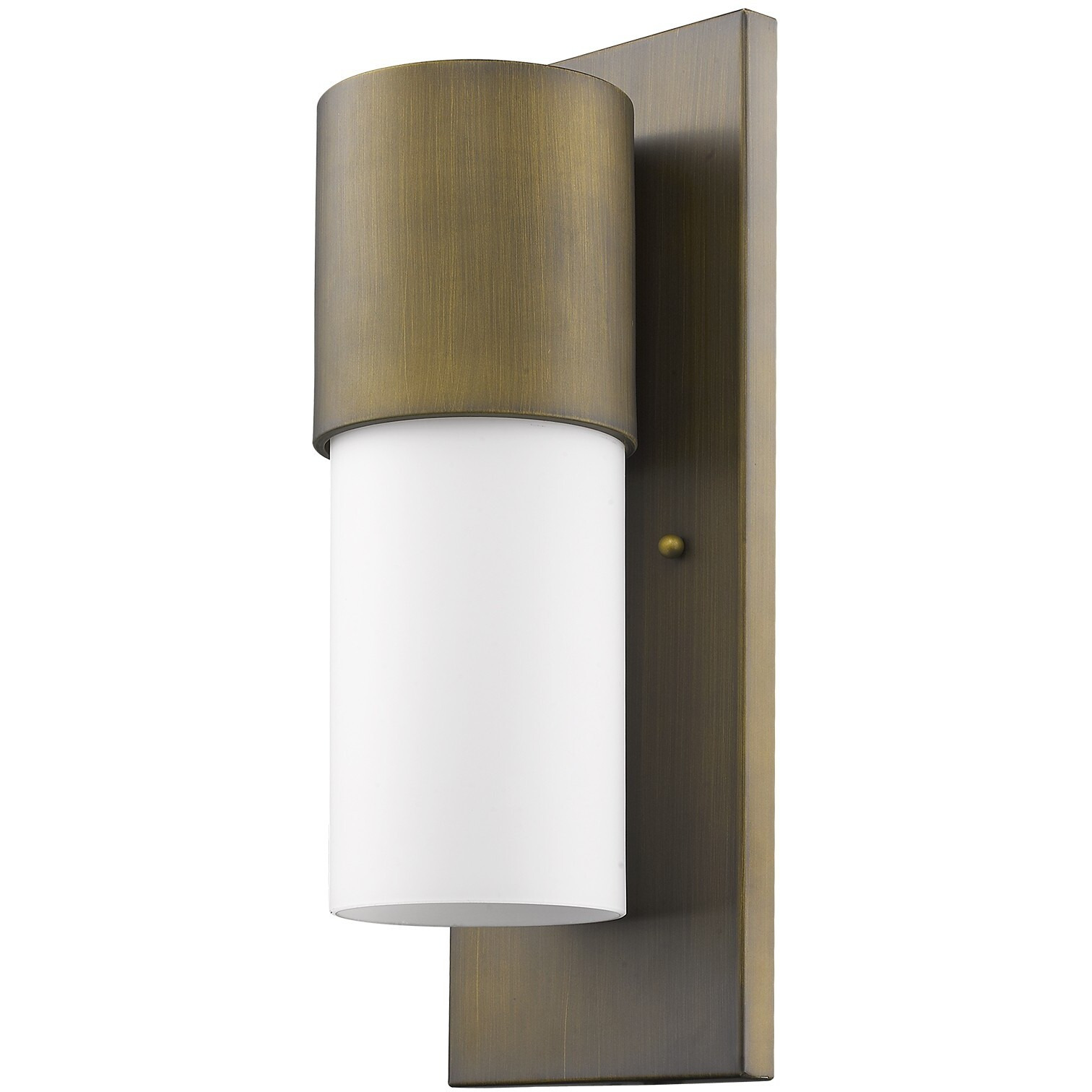 Contemporary Brushed Gold And White Wall Light