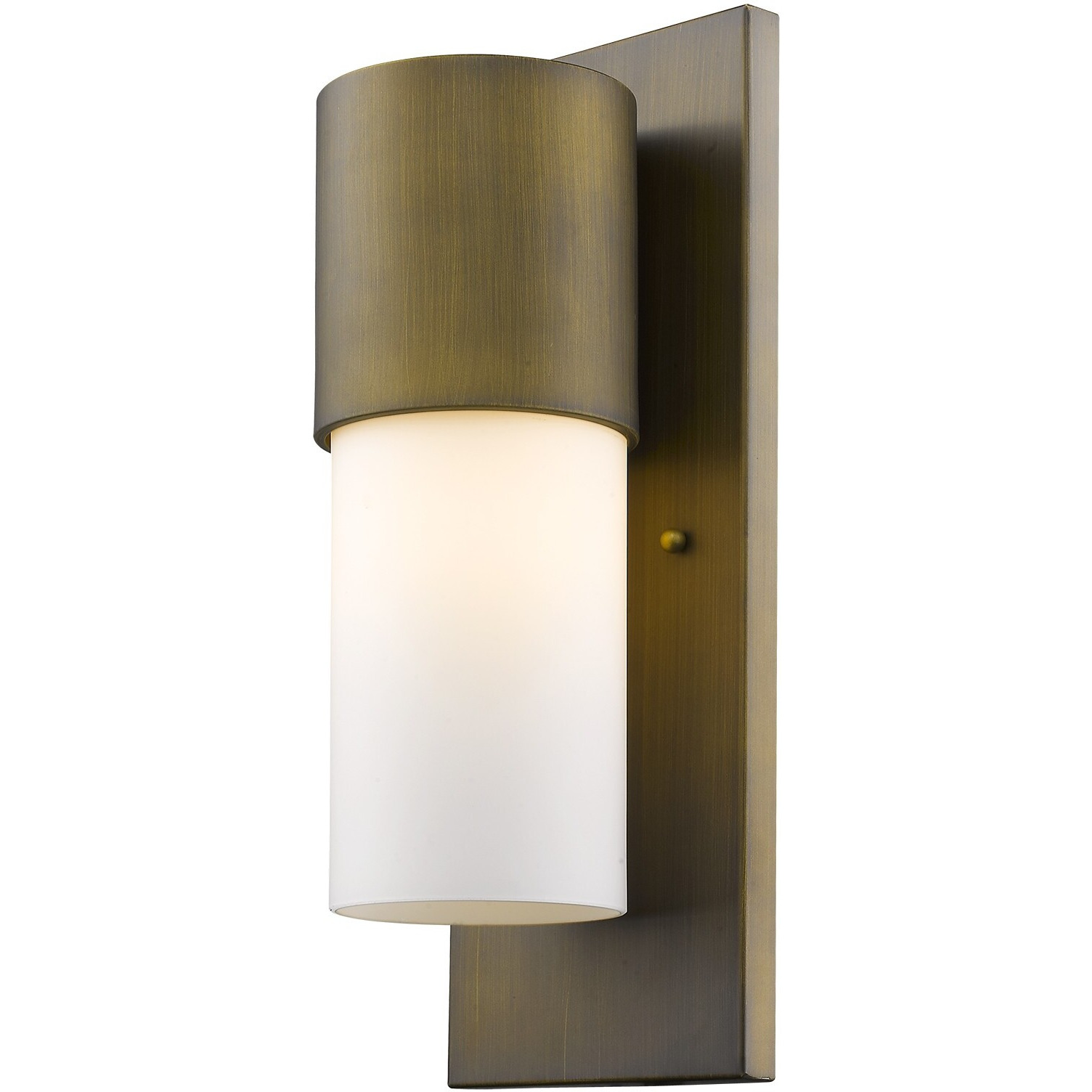 Contemporary Brushed Gold And White Wall Light