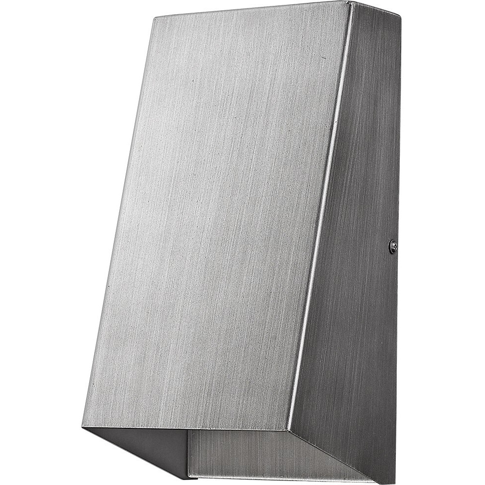 Brushed Silver Geometric Wall Sconce
