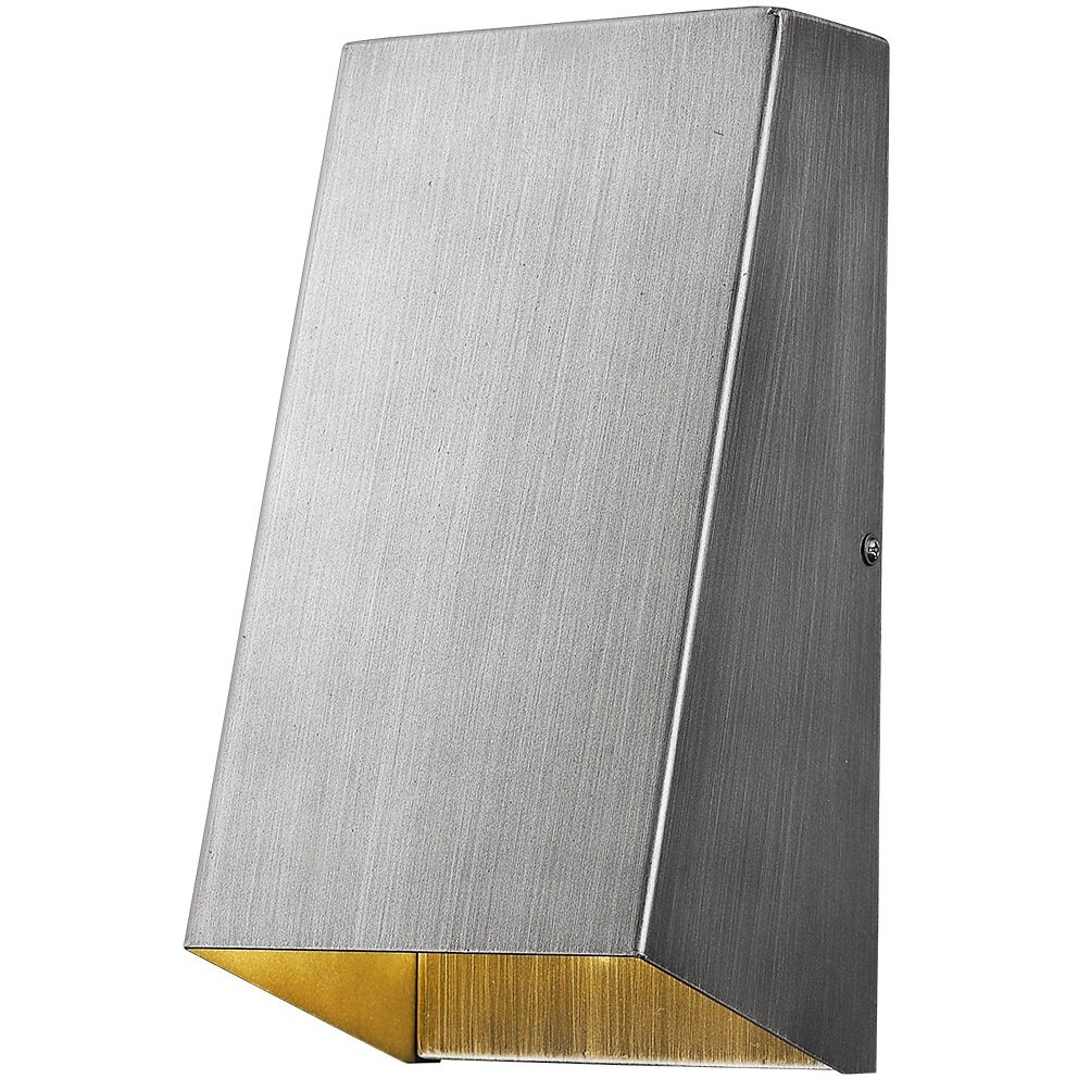 Brushed Silver Geometric Wall Sconce