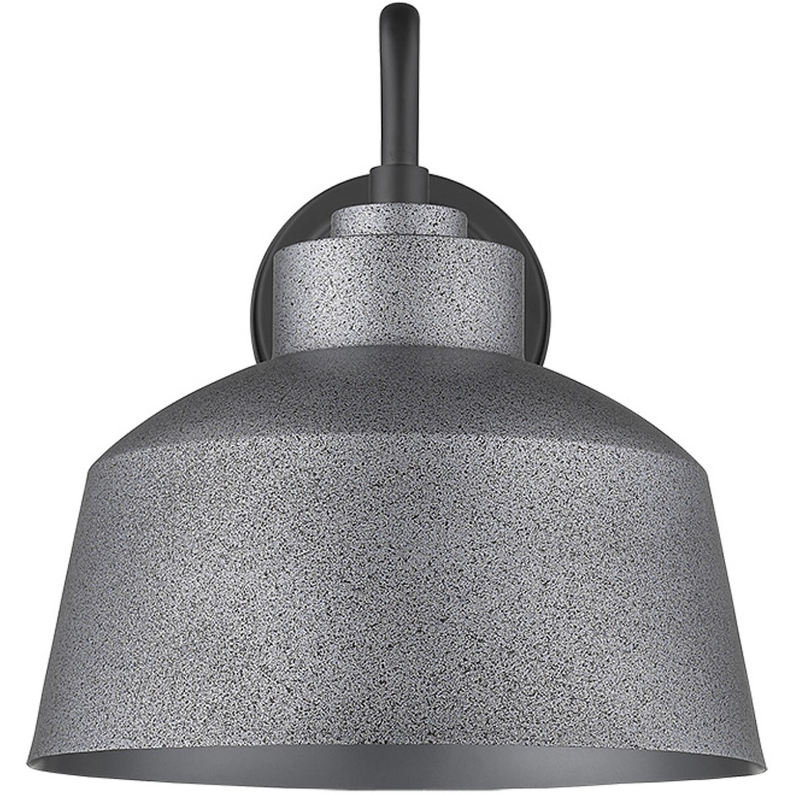 Pebbled Gray Bowl Shape Outdoor Wall Light