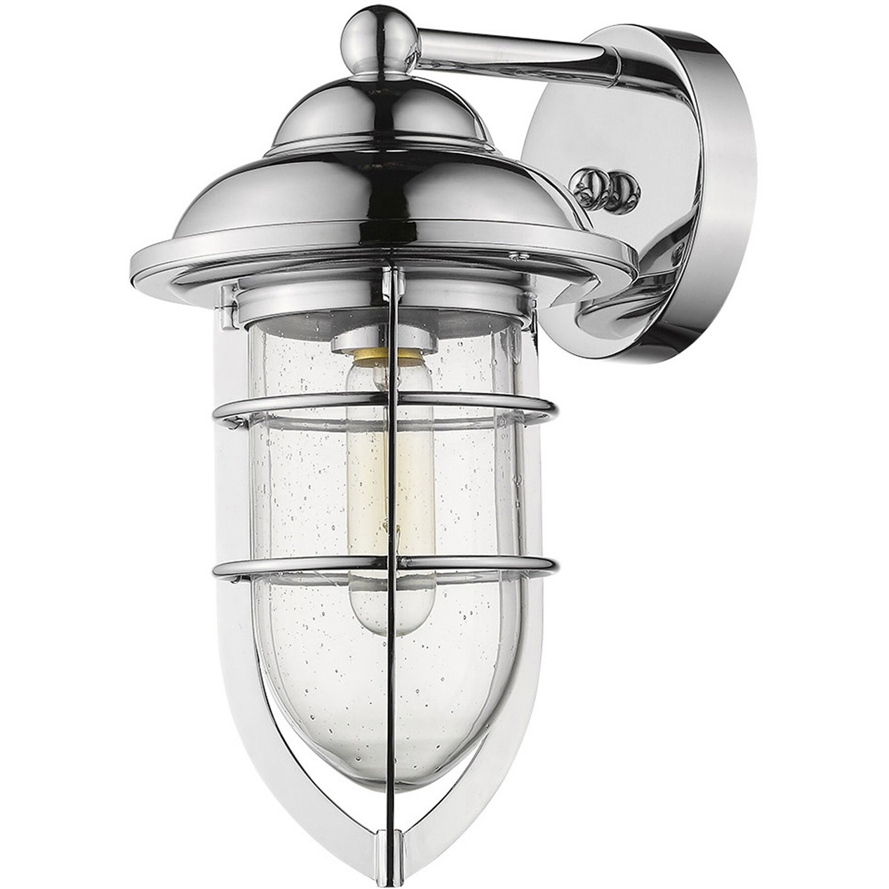 Silver Teardrop Shape Wall Sconce
