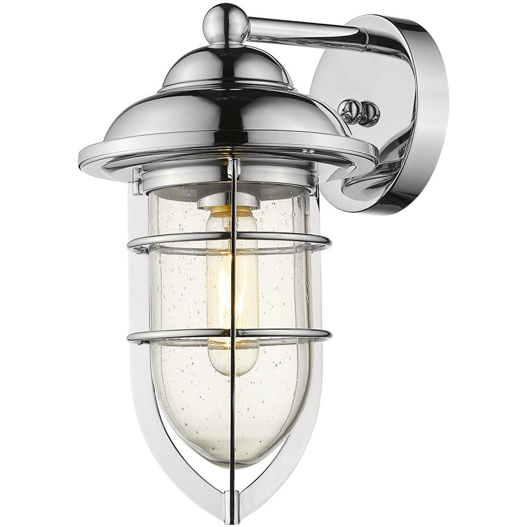 Silver Teardrop Shape Wall Sconce
