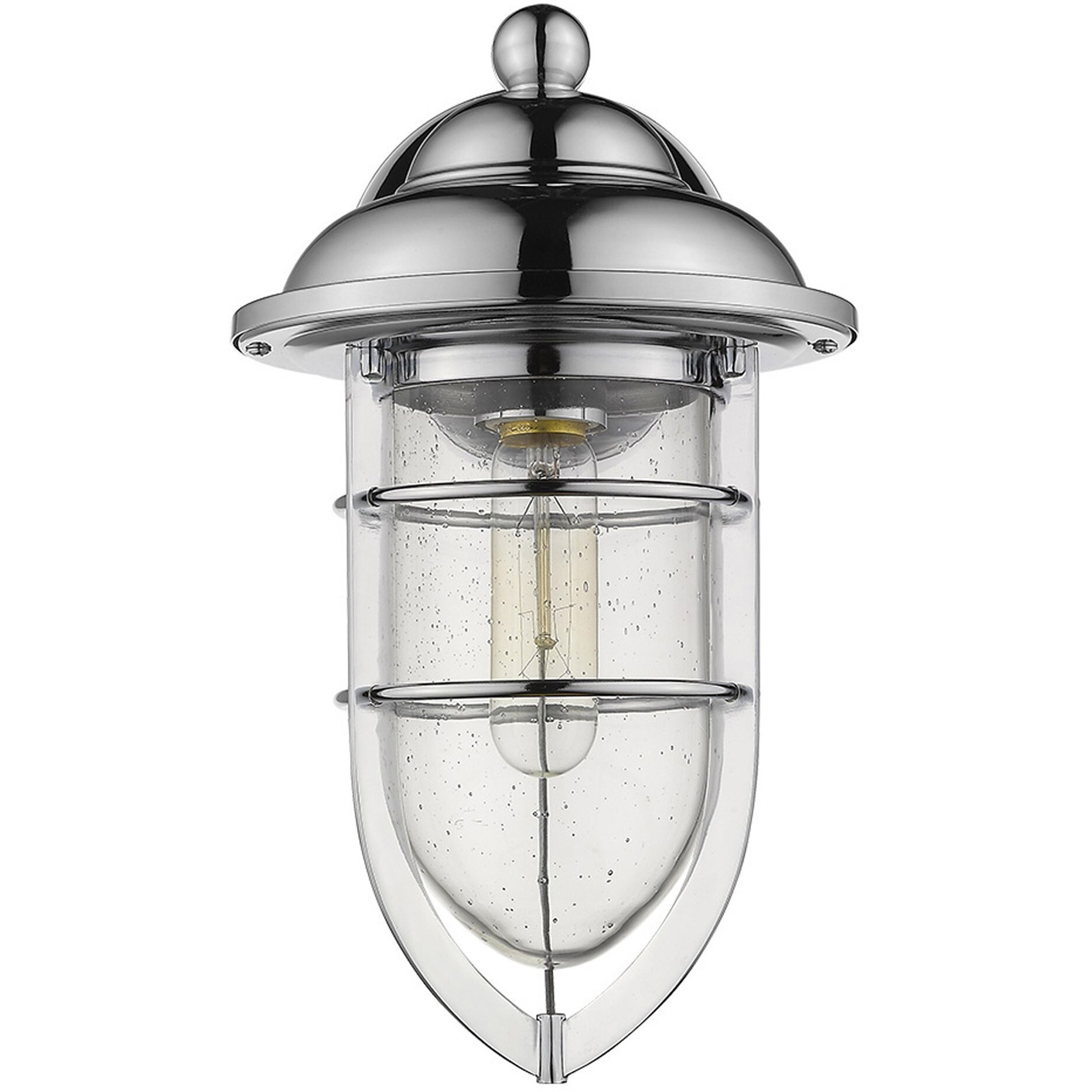 Silver Teardrop Shape Wall Sconce