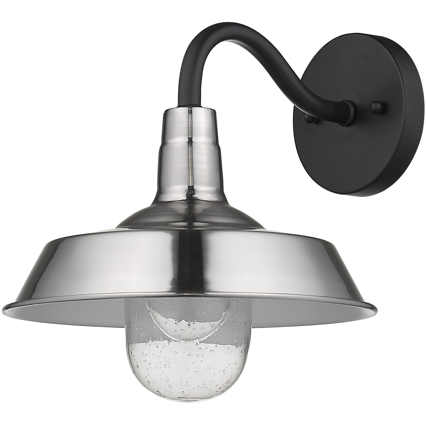 Silver Shallow Plate Shape Wall Light