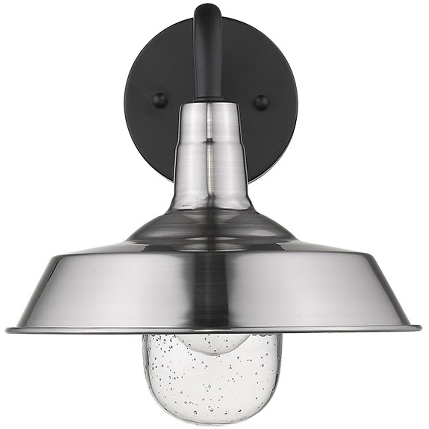 Silver Shallow Plate Shape Wall Light