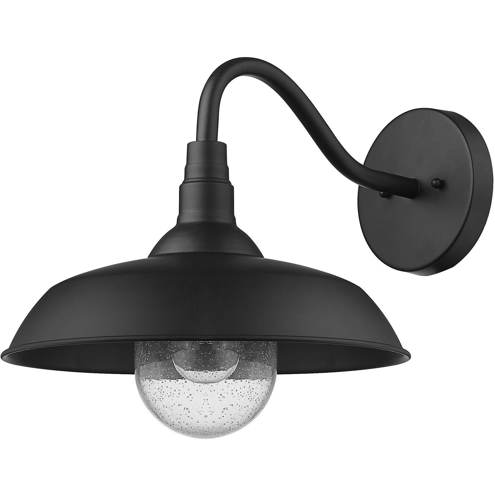 Burry 1-Light Matte Black Wall Light