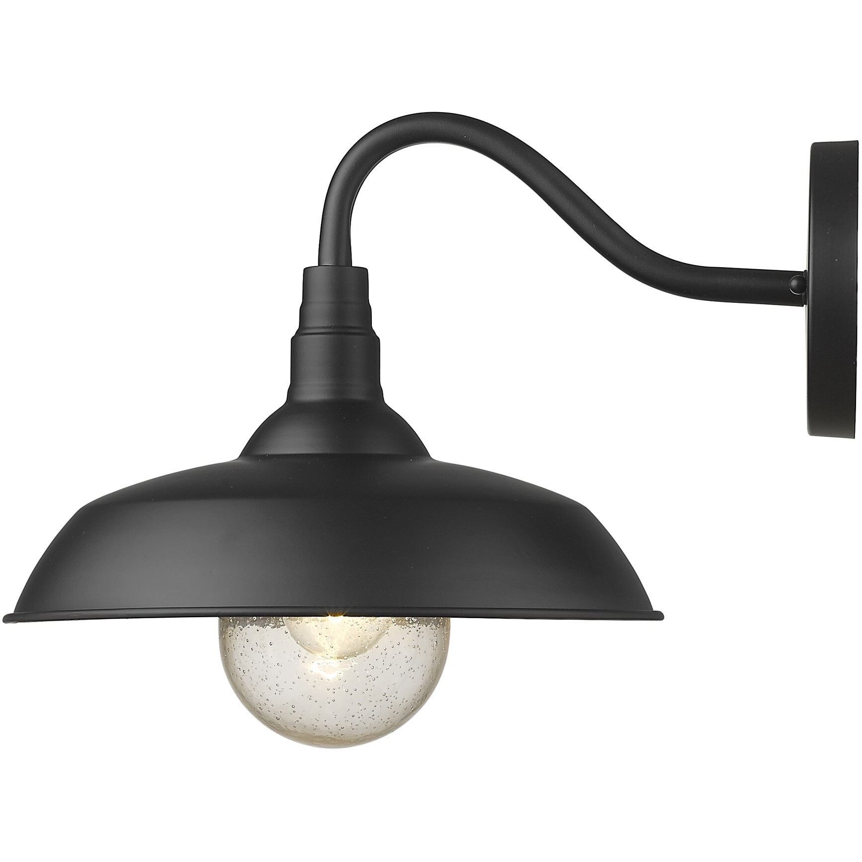 Burry 1-Light Matte Black Wall Light
