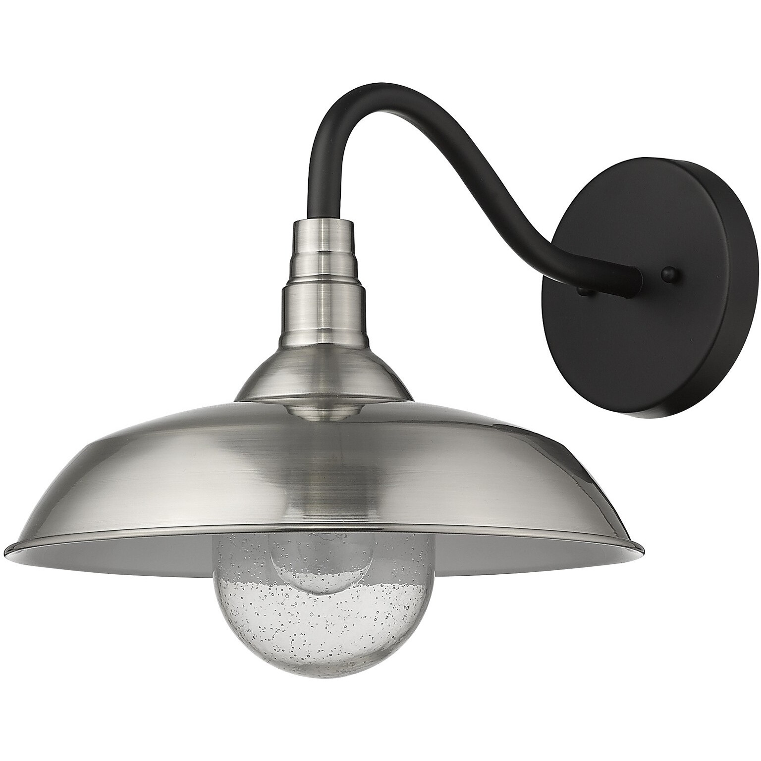 Burry 1-Light Satin Nickel Wall Light