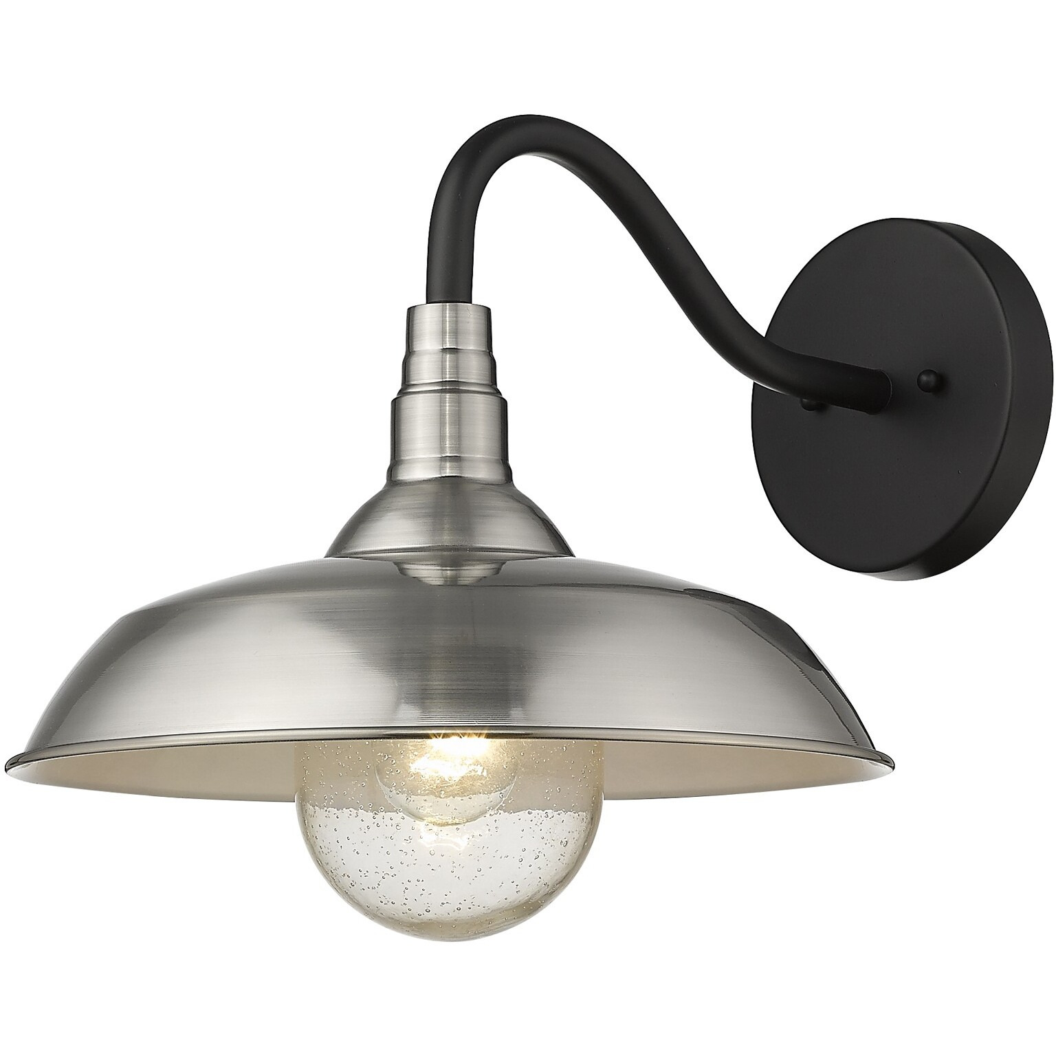 Burry 1-Light Satin Nickel Wall Light