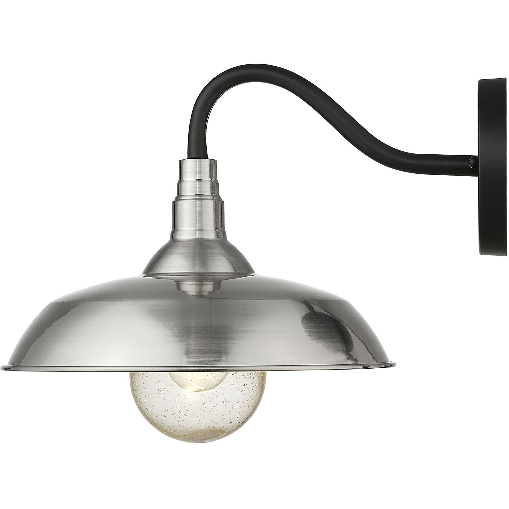 Burry 1-Light Satin Nickel Wall Light