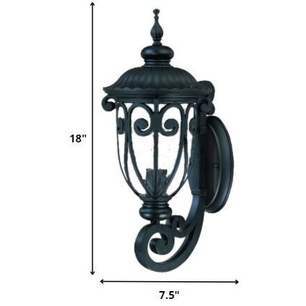 Traditional Matte Black Wall Sconce