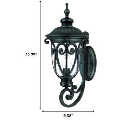 Naples 1-Light Matte Black Wall Light