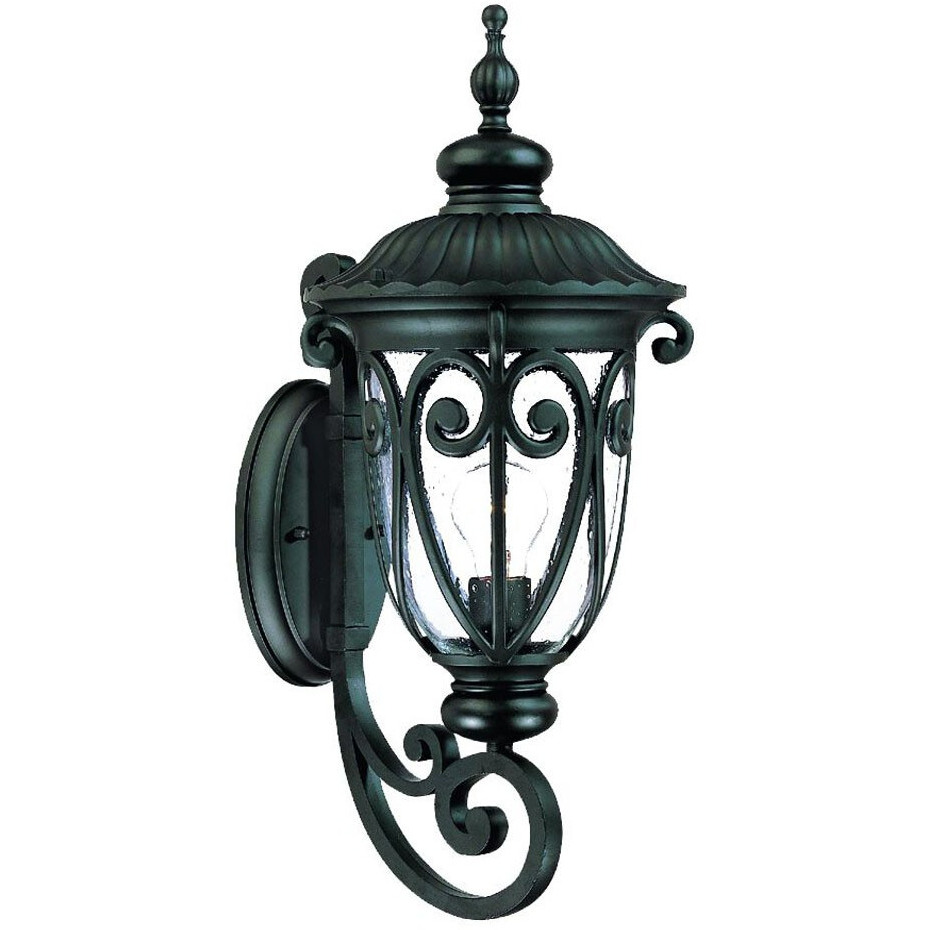 Naples 1-Light Matte Black Wall Light
