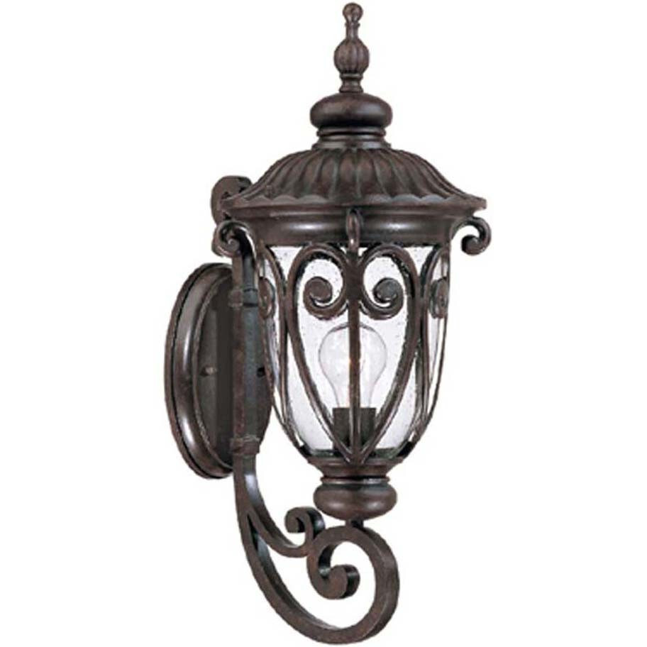 Naples 1-Light Marbelized Mahogany Wall Light