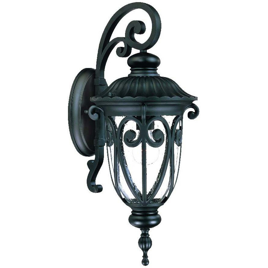 Naples 1-Light Matte Black Wall Light