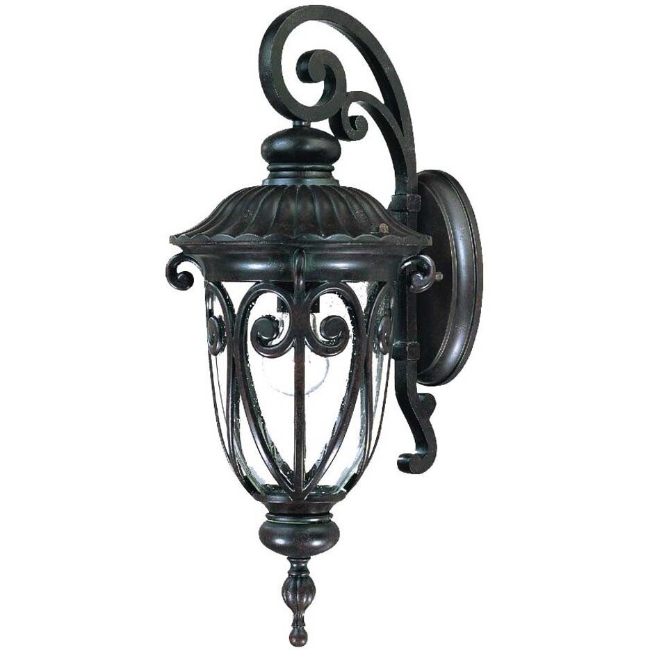 Naples 1-Light Marbelized Mahogany Wall Light