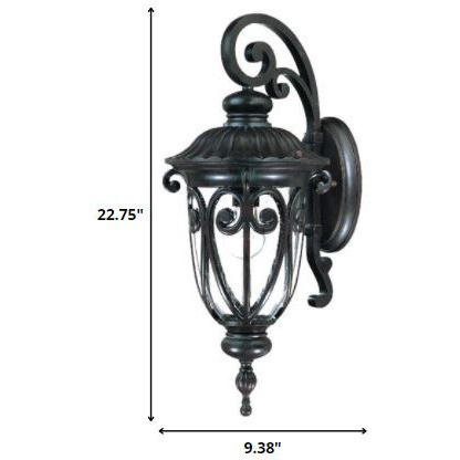 Naples 1-Light Marbelized Mahogany Wall Light