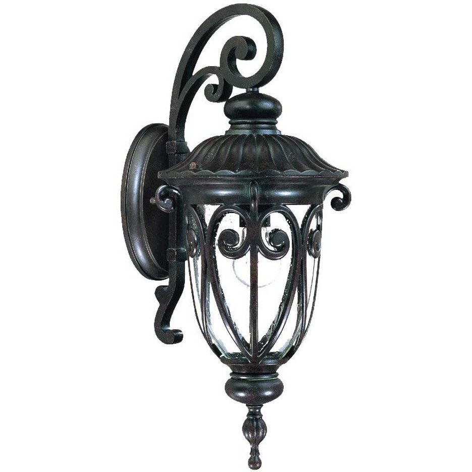 Naples 1-Light Marbelized Mahogany Wall Light