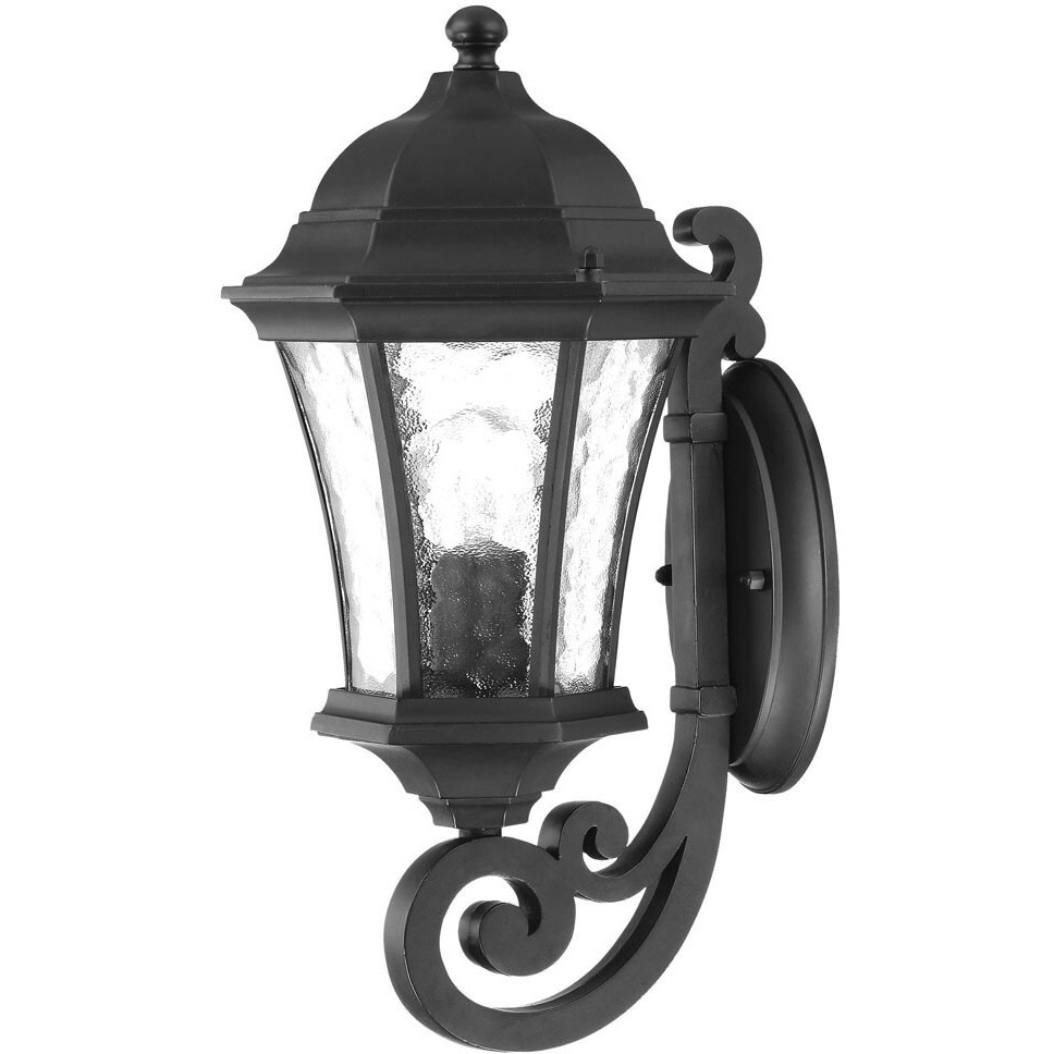 Matte Black Tapered Lantern Wall Light