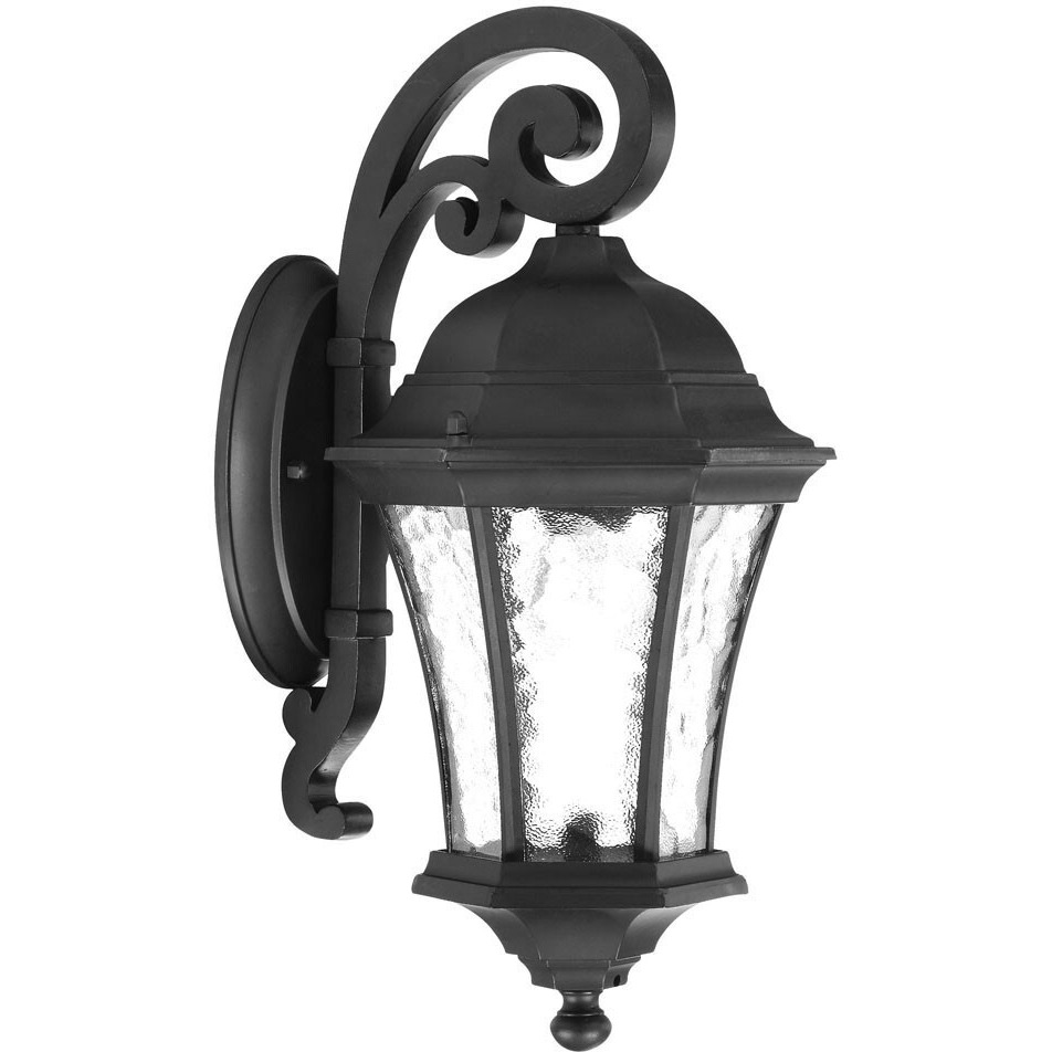 Matte Black Tapered Hanging Lantern Wall Light