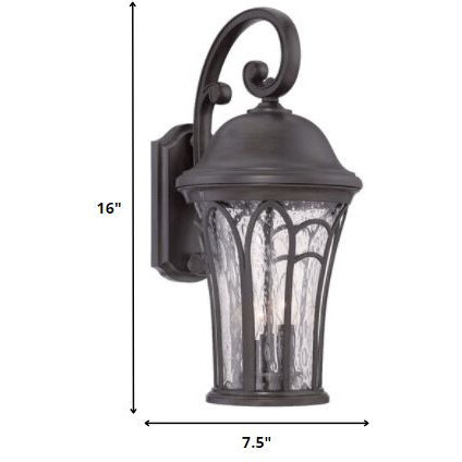 Matte Black Tapered Goblet Wall Light