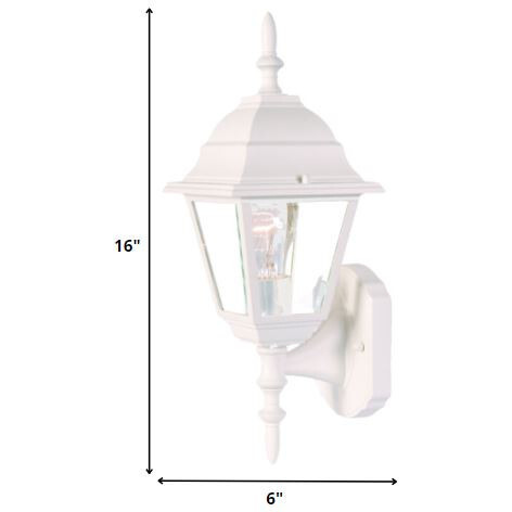 Distressed White Swing Arm Outdoor Wall Light