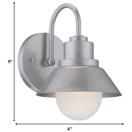 Brushed Silver Lamp Shade Wall Light