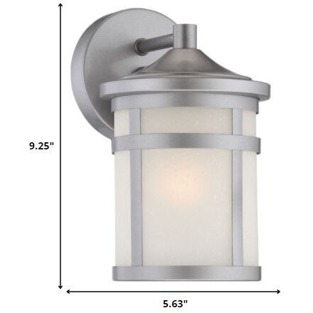 Brushed Silver Hanging Lantern Shape Wall Light