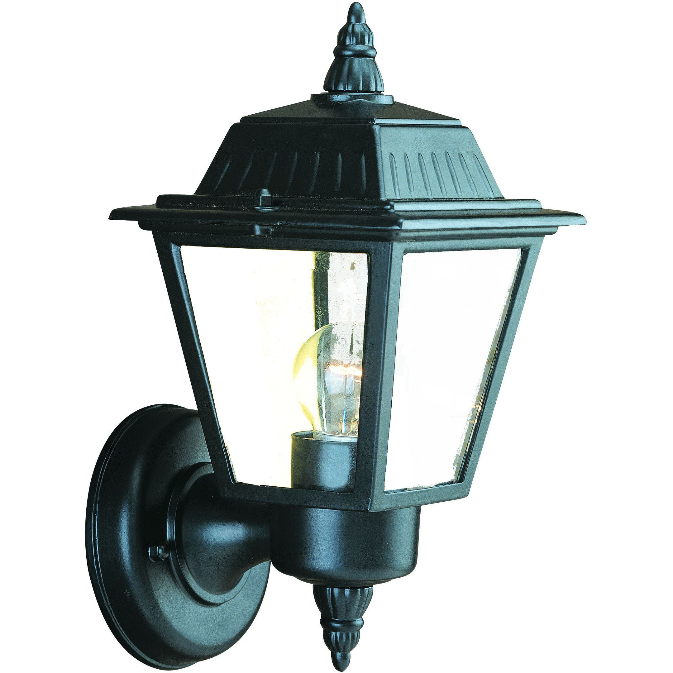 Matte Black Cast Aluminum Outdoor Wall Light