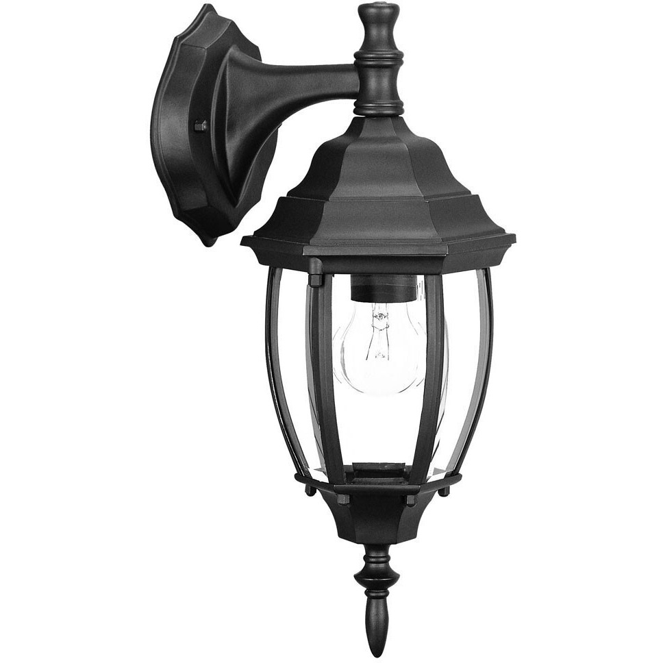 Matte Black Hanging Globe Lantern Wall Light